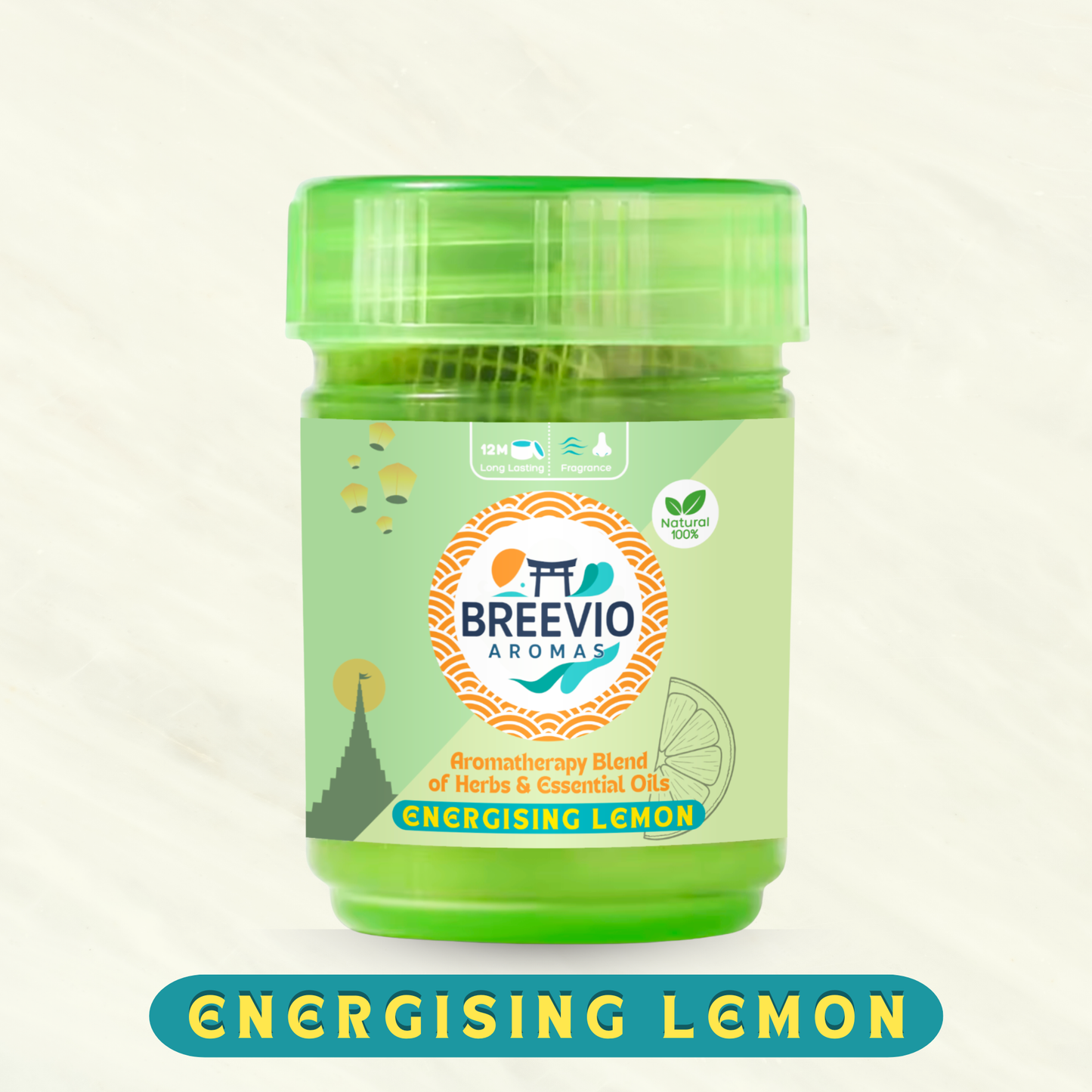 Breevio Aromas β Lemon π β Energising Aromatherapy Wellness Pot