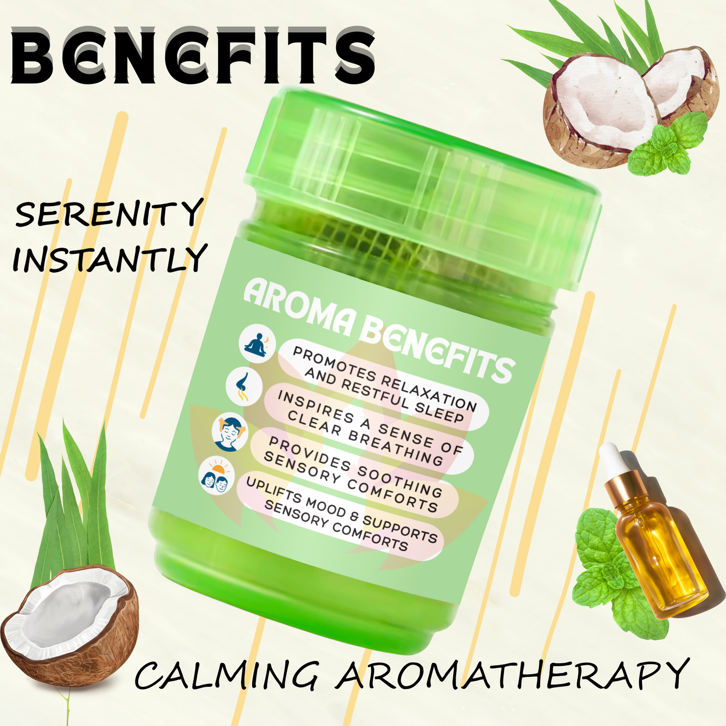 Breevio Aromas β Coconut π₯₯  β Calming Aromatherapy Wellness Pot