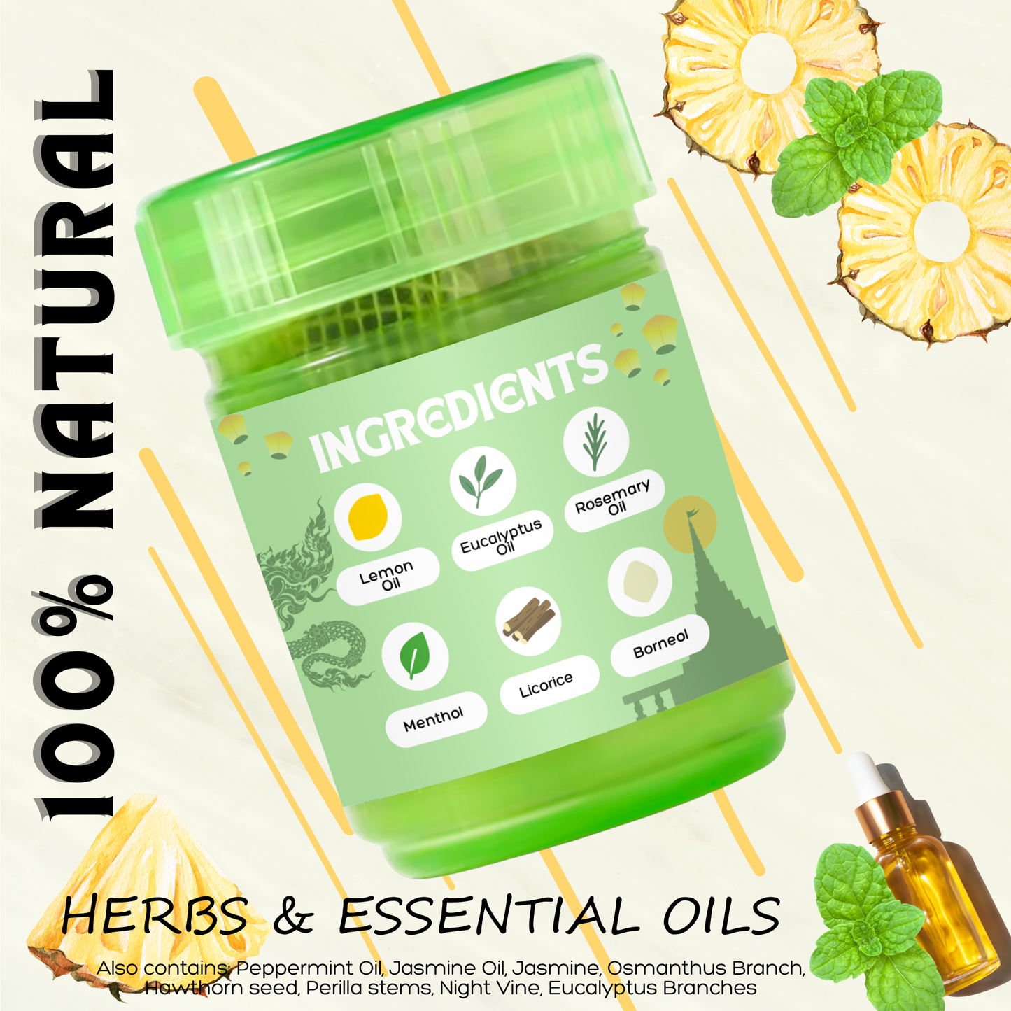Breevio Aromas β Pineapple π β Energising Aromatherapy Wellness Pot