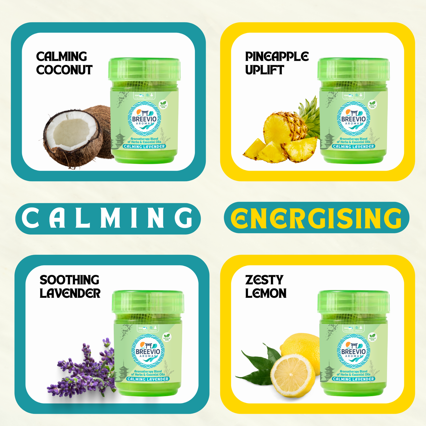 Breevio Aromas β Lavender πͺ» β Calming Aromatherapy Wellness Pot
