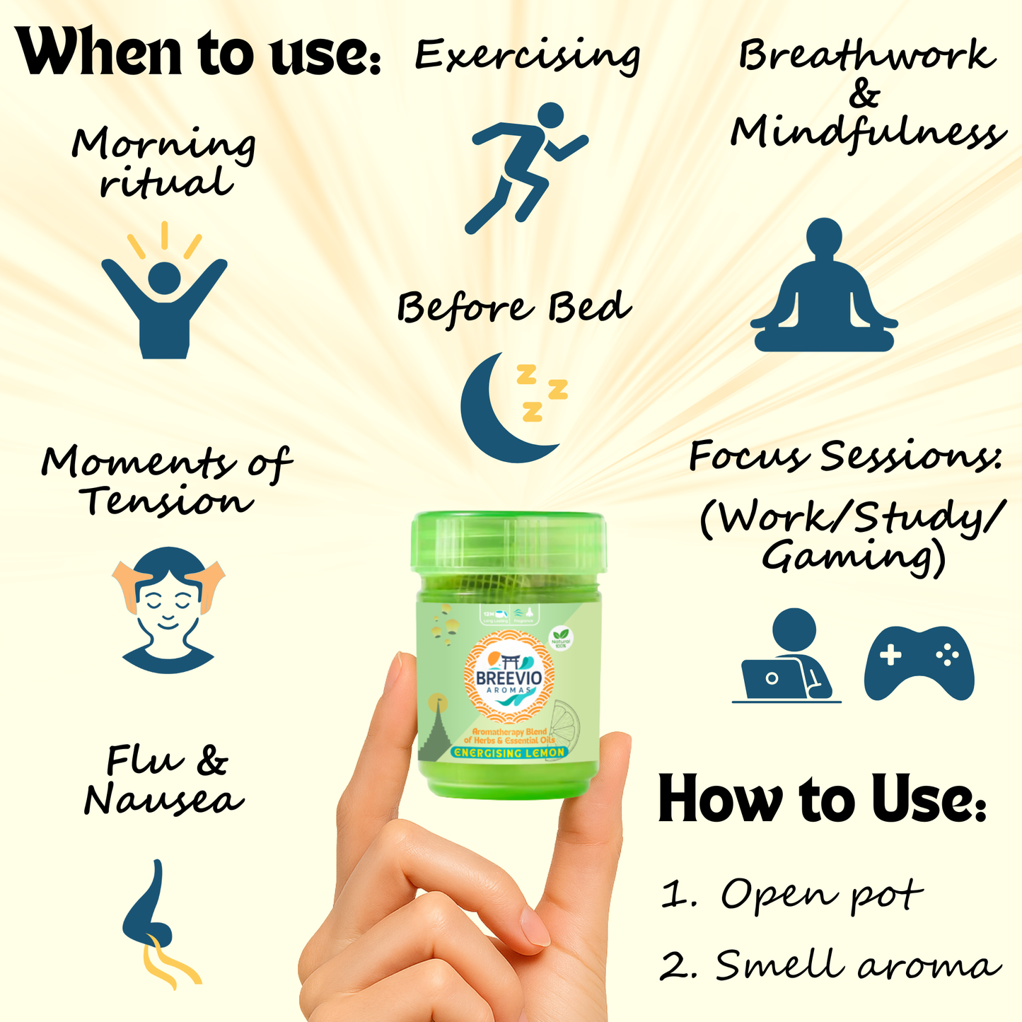 Breevio Aromas — Coconut 🥥  — Calming Aromatherapy Wellness Pot